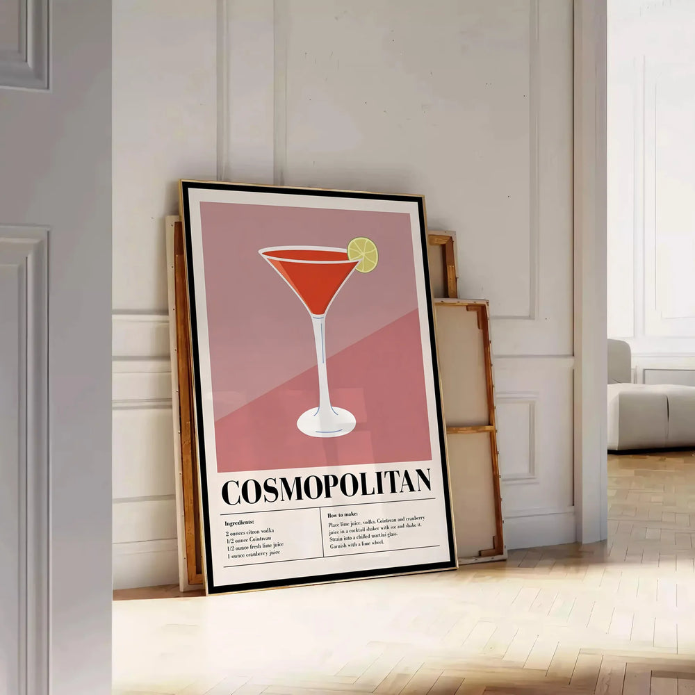 Cosmopolitan Cocktail Wall Art 1 Travel Poster High Quality Frame Premium Print Home Decor Color