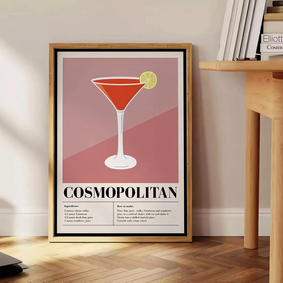 Cosmopolitan Cocktail Wall Art 1 Travel Poster High Quality Frame Premium Print Home Decor Color