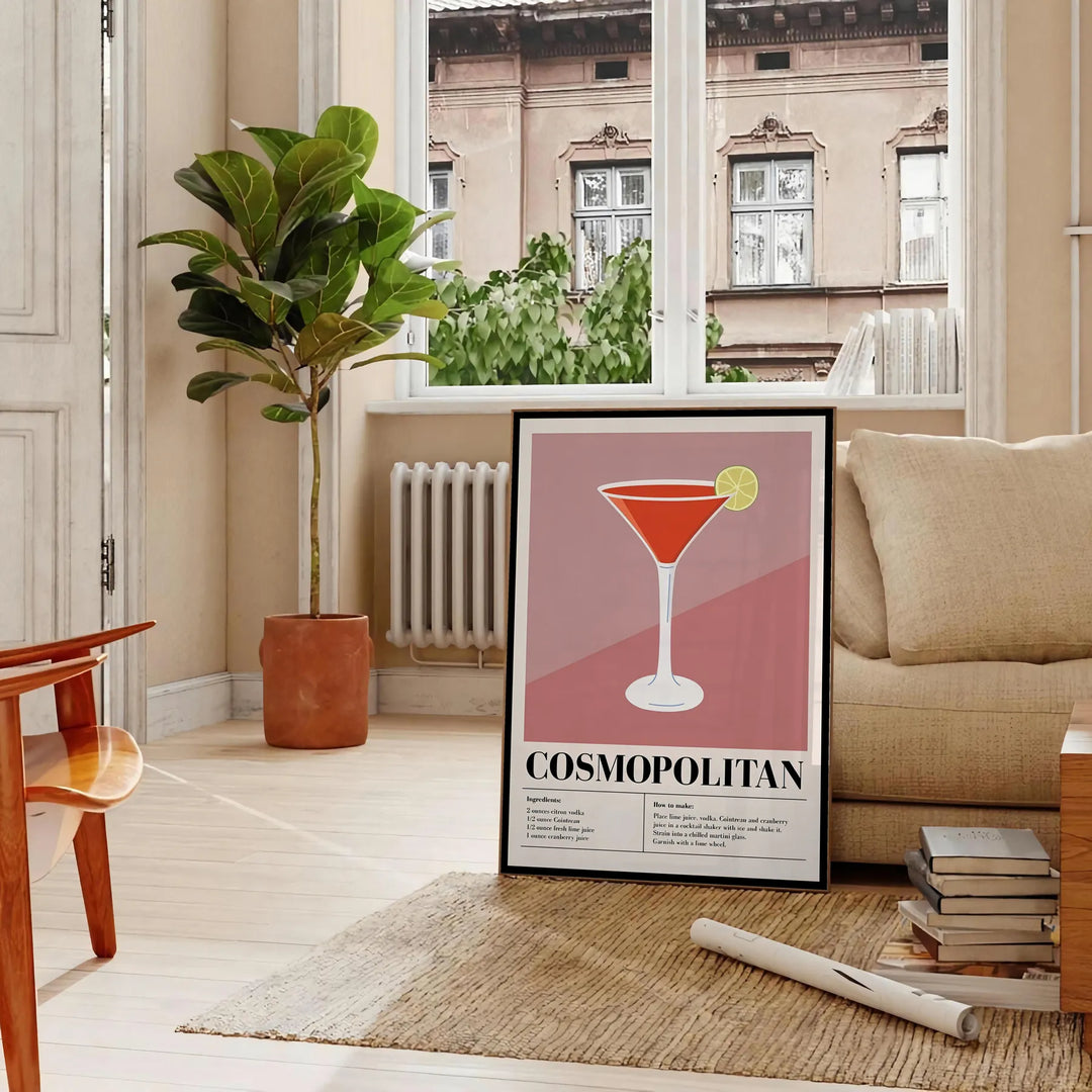 Cosmopolitan Cocktail Wall Art 1 Travel Poster High Quality Frame Premium Print Home Decor Color