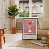 space stunning Cosmopolitan Cocktail poster rich black brown tones wall art perfect print modern decor unique gift stylish addition home style