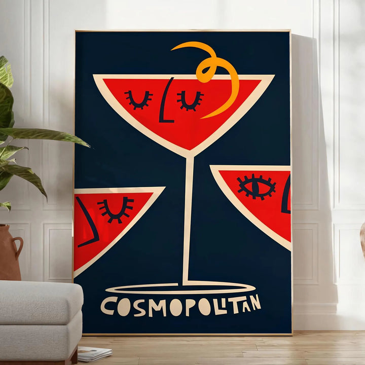 Cosmopolitan Cocktail Wall Art Travel Poster High Quality Frame Premium Print Home Decor Color