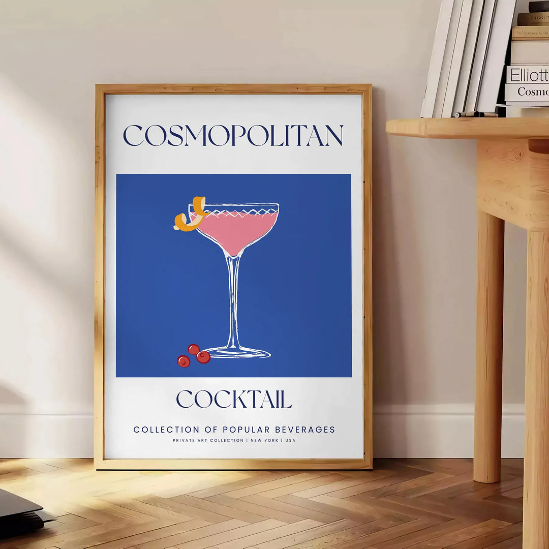 Cosmopolitan Cocktail Wall Print Travel Poster High Quality Frame Premium Print Home Decor Color