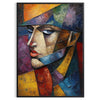 space captivating Cubism art poster dynamic blend brown green artistic wall piece unique touch room thoughtful gift personal print sizes A4 cm A0