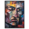space captivating cubism art poster shades green blue unique piece wall ideal gift lovers various sizes A4 cm A0 walls stunning artwork print today