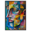 captivating Cubism art poster vibrant green blue hues unique wall modern touch space perfect gift lovers decor artwork frame convenience