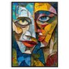 beauty cubism green gray poster wall art thoughtful gift print modern creativity style space unique artwork unframed version captivating