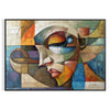 space captivating Cubism art poster elegant palette gray green wall piece perfect gift lovers room aesthetic options purchase unframed