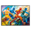 allure cubism vibrant poster green blue hues artwork perfect addition space unique touch modern wall art gift lovers A4 cm A0