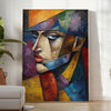 space captivating Cubism art poster dynamic blend brown green artistic wall piece unique touch room thoughtful gift personal print sizes A4 cm A0