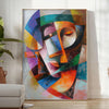 allure cubism stunning poster gray blue tones wall art modern touch room unique gift striking piece artwork collection various sizes A4 cm A0
