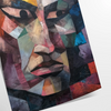 space captivating cubism art poster shades green blue unique piece wall ideal gift lovers various sizes A4 cm A0 walls stunning artwork print today