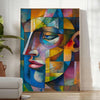 captivating Cubism art poster vibrant green blue hues unique wall modern touch space perfect gift lovers decor artwork frame convenience