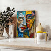 beauty cubism green gray poster wall art thoughtful gift print modern creativity style space unique artwork unframed version captivating