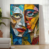 beauty cubism green gray poster wall art thoughtful gift print modern creativity style space unique artwork unframed version captivating