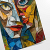 beauty cubism green gray poster wall art thoughtful gift print modern creativity style space unique artwork unframed version captivating
