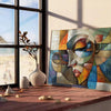 space captivating Cubism art poster elegant palette gray green wall piece perfect gift lovers room aesthetic options purchase unframed