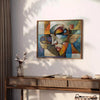 space captivating Cubism art poster elegant palette gray green wall piece perfect gift lovers room aesthetic options purchase unframed