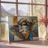 space captivating Cubism art poster elegant palette gray green wall piece perfect gift lovers room aesthetic options purchase unframed
