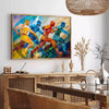 allure cubism vibrant poster green blue hues artwork perfect addition space unique touch modern wall art gift lovers A4 cm A0