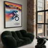 une touche histoire sportive espace affiche cyclisme Jeux Olympiques Los Angeles cadeau énergie passion disponibles A4 cm A0