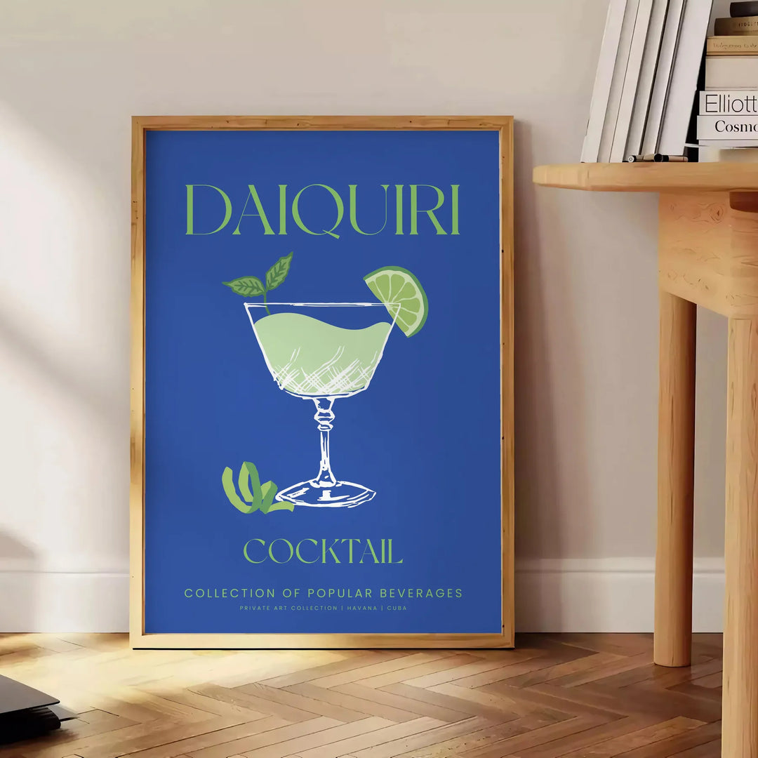 Daiquiri Cocktail Art Print Travel Poster High Quality Frame Premium Print Home Decor Color