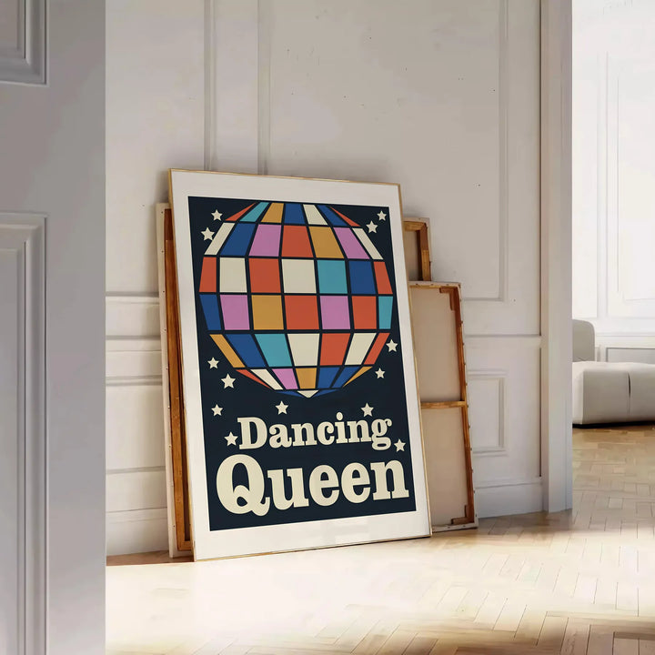 Dancing Queen Groovy Print Travel Poster High Quality Frame Premium Print Home Decor Color