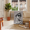space David Wears Sunglasses poster bold black green hues unique piece wall art classical modern twist stylish print thoughtful gift lovers sizes A4 cm 60