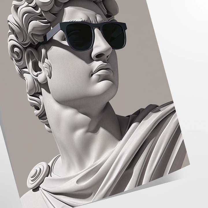 David Wears Sunglasses Poster Travel Poster High Quality Frame Premium Print Home Decor Color