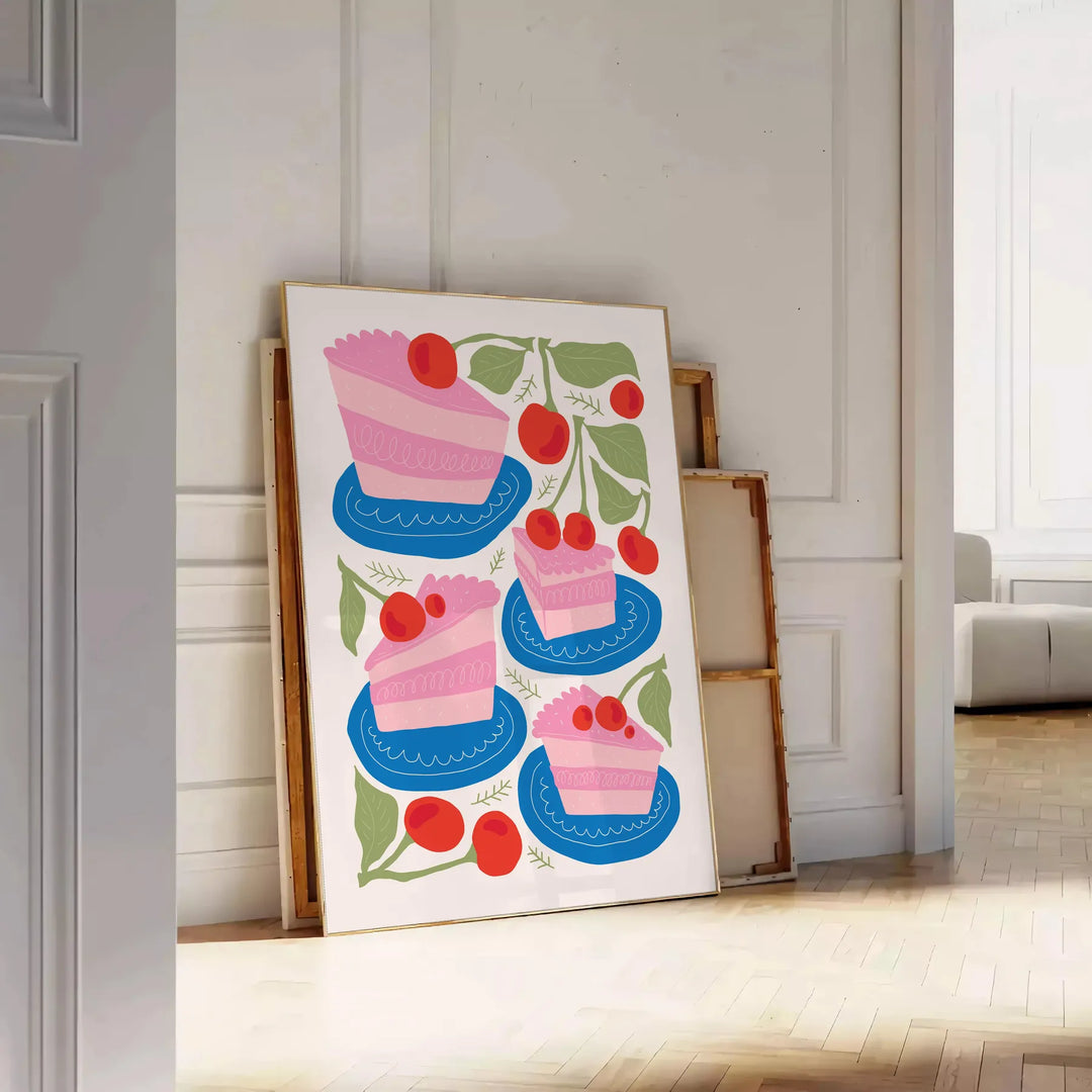 Dessert Kitchen Wall Art Travel Poster High Quality Frame Premium Print Home Decor Color