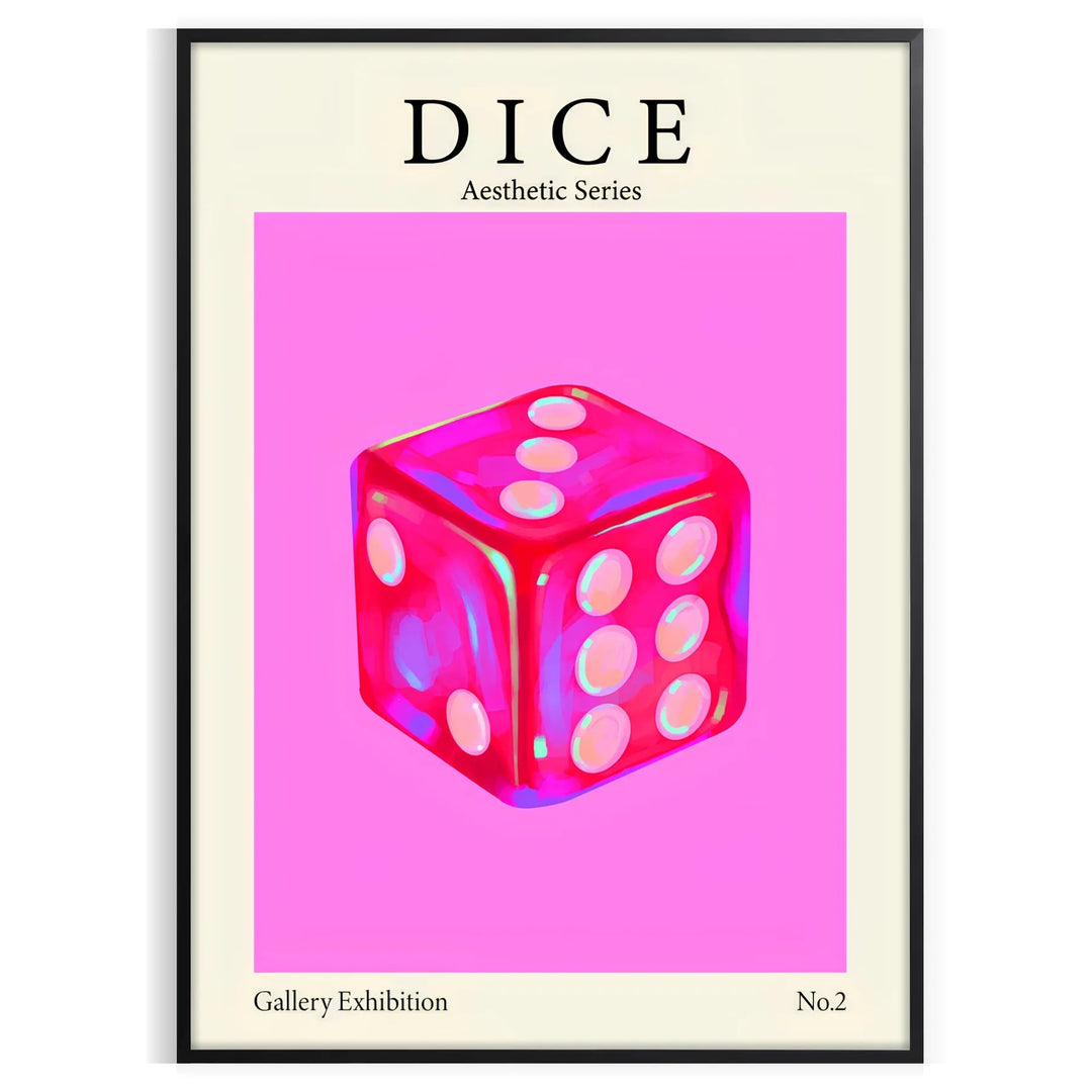 Dice Aesthic Series Trendy Print Travel Poster High Quality Frame Premium Print Home Decor Color