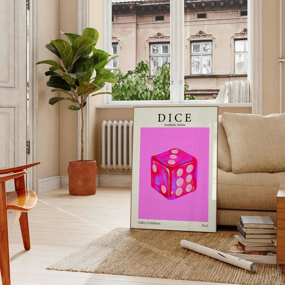 Dice Aesthic Series Trendy Print Travel Poster High Quality Frame Premium Print Home Decor Color