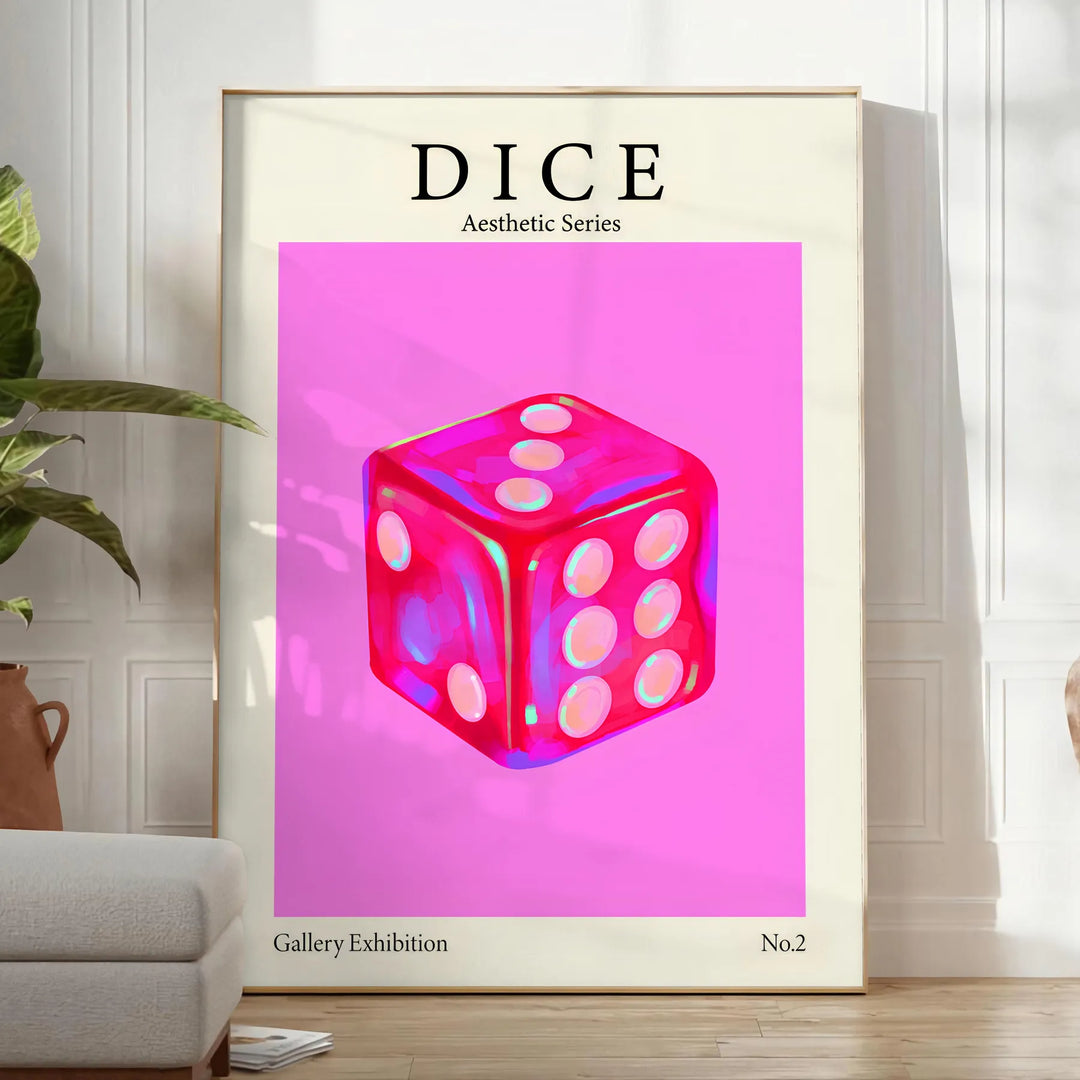 Dice Aesthic Series Trendy Print Travel Poster High Quality Frame Premium Print Home Decor Color