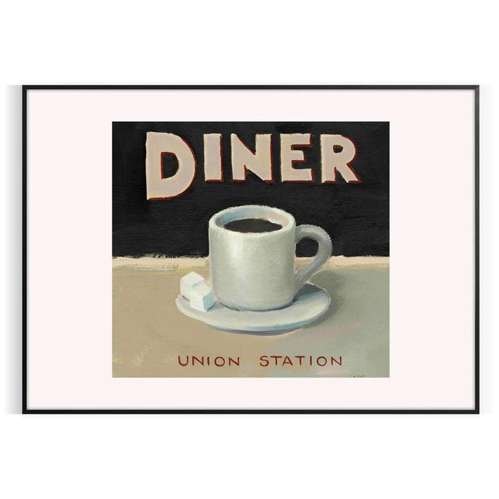 Diner Kitchen Poster Travel Poster High Quality Frame Premium Print Home Decor Color