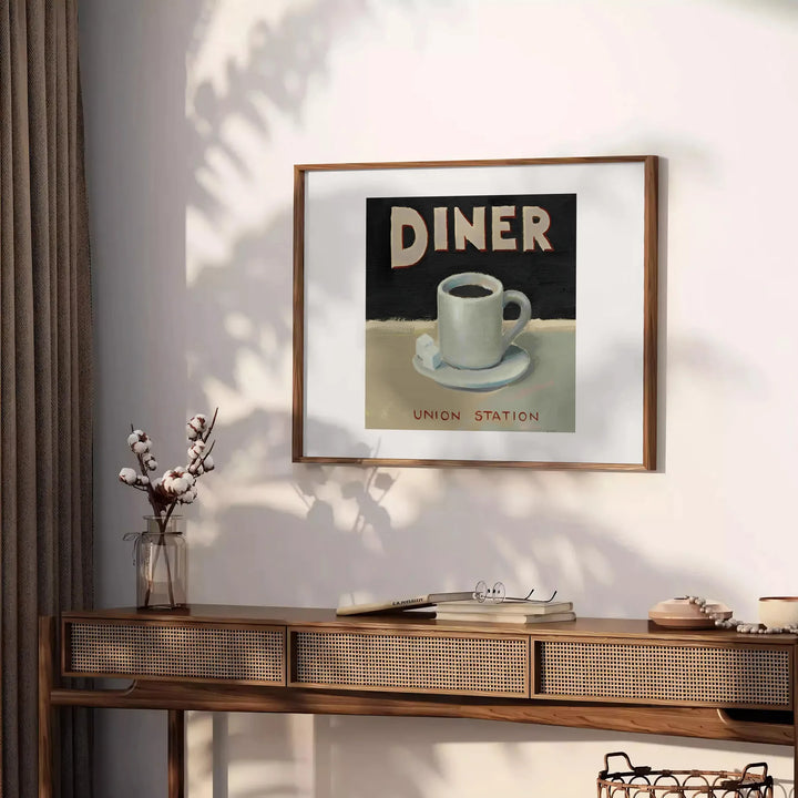 Diner Kitchen Poster Travel Poster High Quality Frame Premium Print Home Decor Color