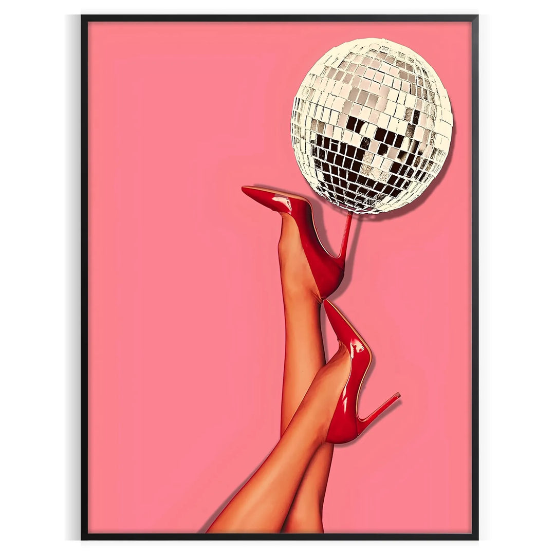 Disco Foot Trendy Wall Art Travel Poster High Quality Frame Premium Print Home Decor Color