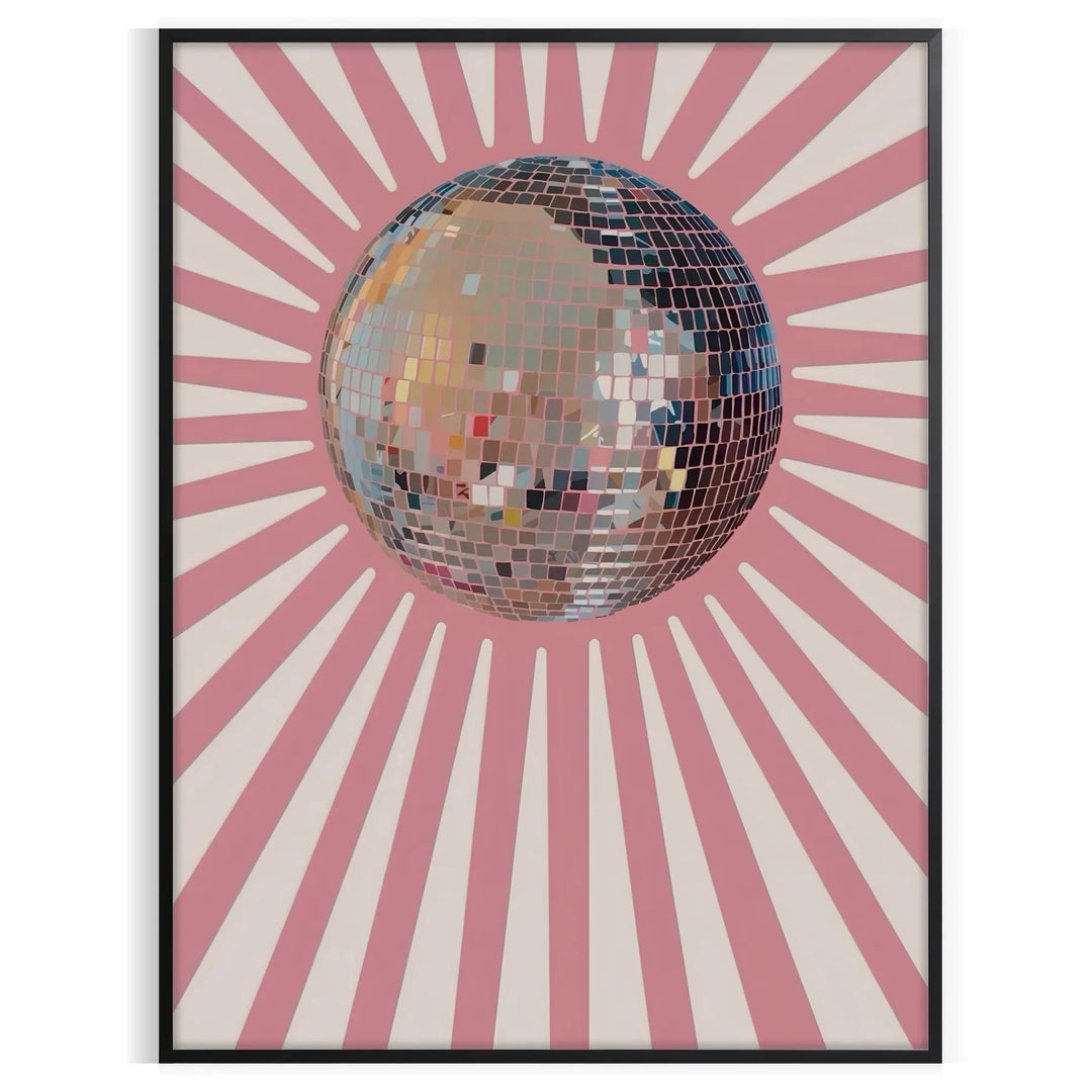 Disco Graphic Wall Print Travel Poster High Quality Frame Premium Print Home Decor Color