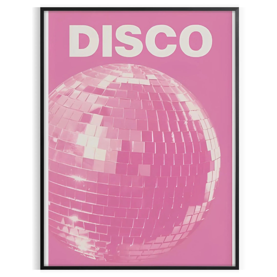 Disco Pink Popular Art Travel Poster High Quality Frame Premium Print Home Decor Color