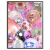 space Disco Pink Trendy Poster vibrant purples warm browns eye wall art perfect decor unique artwork stunning gift trendsetters sizes A4 cm A0 room