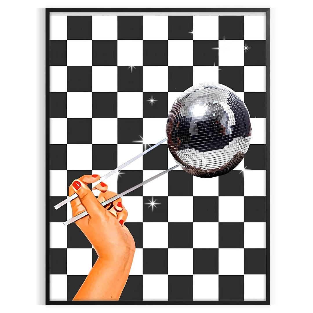 Disco Tile Popular Print Travel Poster High Quality Frame Premium Print Home Decor Color