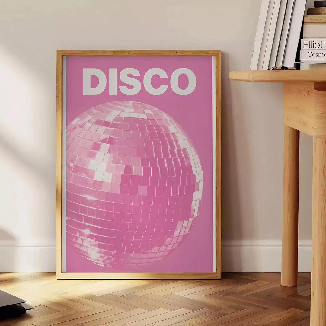 Disco Pink Popular Art Travel Poster High Quality Frame Premium Print Home Decor Color