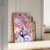 space Disco Pink Trendy Poster vibrant purples warm browns eye wall art perfect decor unique artwork stunning gift trendsetters sizes A4 cm A0 room