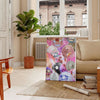 space Disco Pink Trendy Poster vibrant purples warm browns eye wall art perfect decor unique artwork stunning gift trendsetters sizes A4 cm A0 room