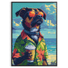 Affiche unique cocktails chiens idéal murs une touche couleur vert bleu cadeau parfait amoureux animaux formats A4 cm A0