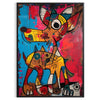 space dog poster vibrant green blue hues wall art thoughtful gift animal lovers stunning print pop color room décor framed non - versions