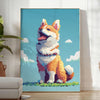 space vibrant Dog 2 Animal Poster captivating blend green orange eye wall art perfect lover charm personality decor ideal gift birthdays special occasions