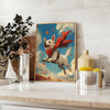 splash nature charm space Dog 2 Animal poster vibrant green blue hues wall art perfect gift lovers home office decor sizes A4 cm A0 walls today