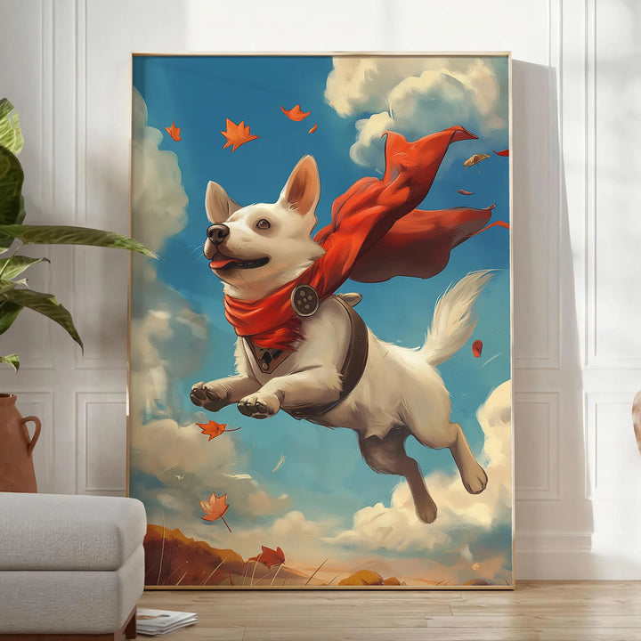 Dog 2 Animal Wall Art Travel Poster High Quality Frame Premium Print Home Decor Color