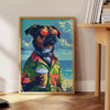 Affiche unique cocktails chiens idéal murs une touche couleur vert bleu cadeau parfait amoureux animaux formats A4 cm A0