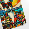 splash fun walls Dog Cocktail Animal Art poster vibrant green blue hues playful piece perfect pet lovers enthusiasts unique gift eye wall available style