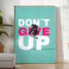 space Do Give Up motivational poster bold black green design inspiring wall art perfect gift encouragement determination unframed option style